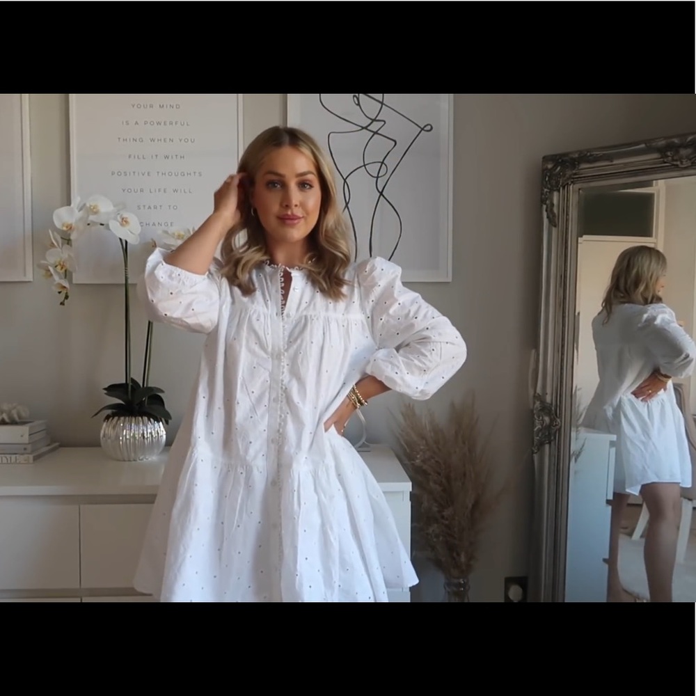 Zara embroidered dress